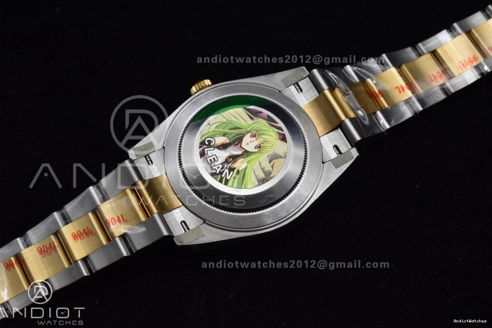 Oyster on YG Textured DateJust 41 Steel Best Sleek 1:1 SS YG Bracelet Clean Dial Edition 904L 126333 608 VR 0513